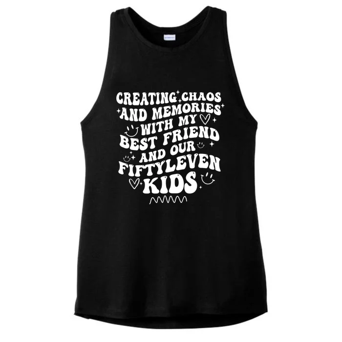 Creating Chaos And Memories With My Best Friend Ladies Tri-Blend Wicking Tank