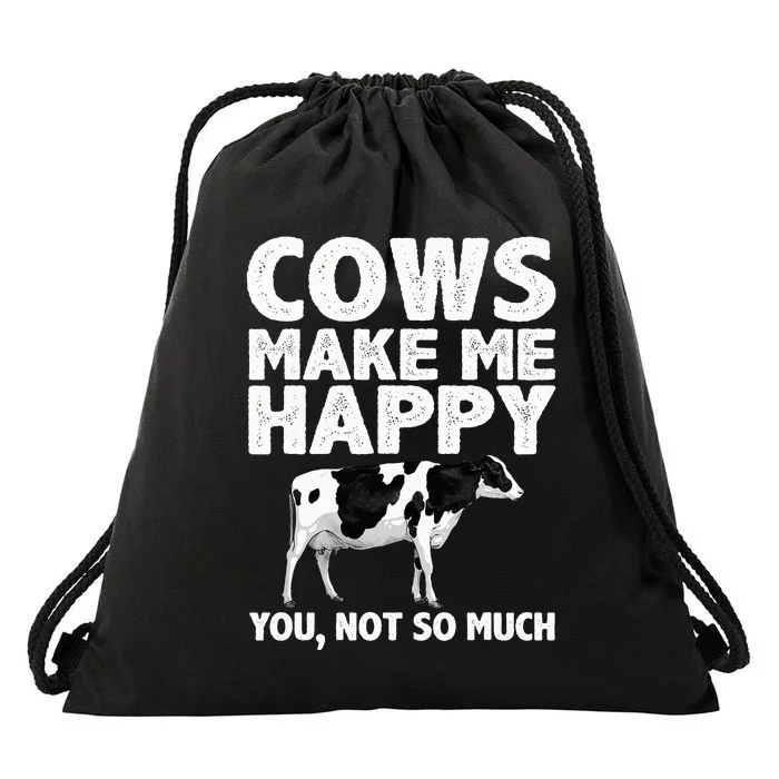 Cool Cow Art For Cow Farmer Dairy Cows Farm Animal Drawstring Bag