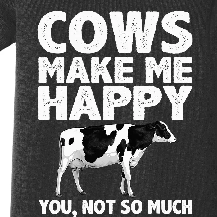 Cool Cow Art For Cow Farmer Dairy Cows Farm Animal Baby Bodysuit