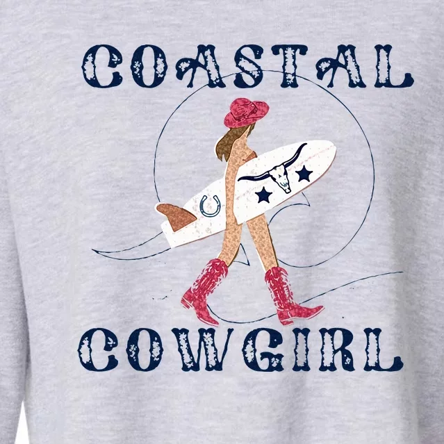 Coastal Cowgirl Aesthetic Cowgirl Surf Beach Cowgirls Outfit Cropped Pullover Crew