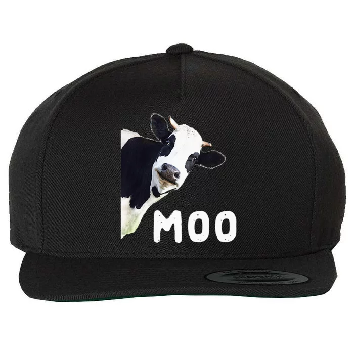 Cool Cow Art For Cow Farmer Dairy Cows Wool Snapback Cap