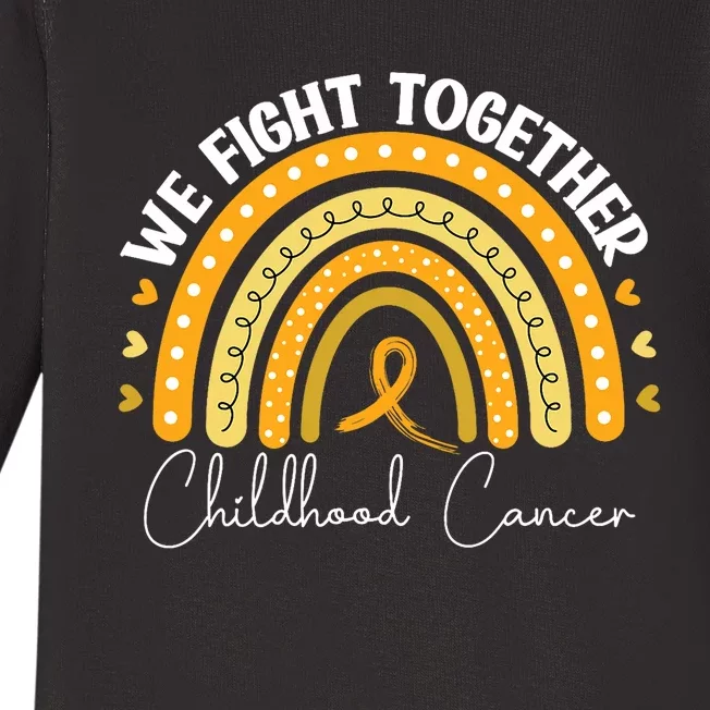 Childhood Cancer Awareness Gold Ribbon Baby Long Sleeve Bodysuit