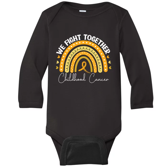 Childhood Cancer Awareness Gold Ribbon Baby Long Sleeve Bodysuit