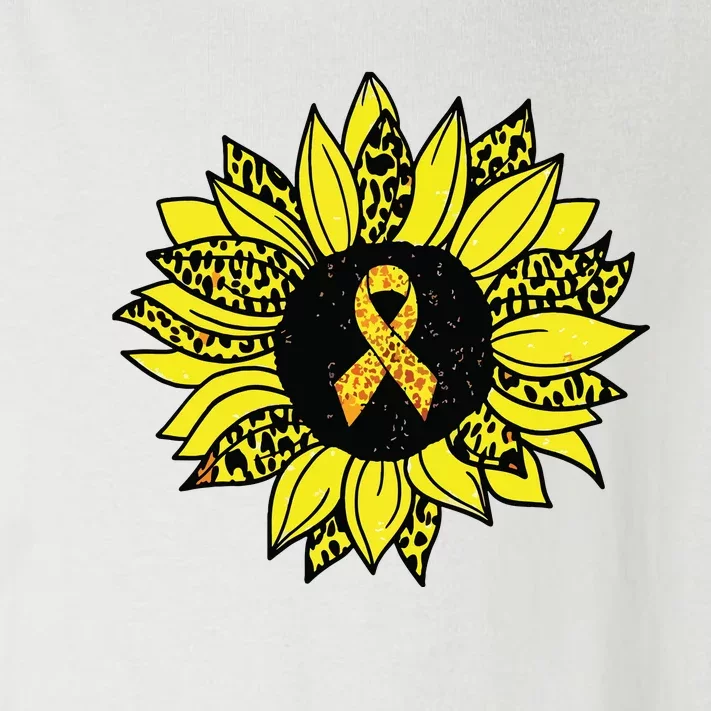 Childhood Cancer Awareness Yellow Sunflower Gold Ribbon Toddler Long Sleeve Shirt