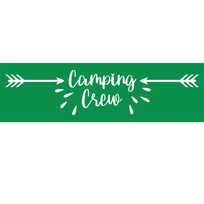 Camping Crew Arrow Bumper Sticker