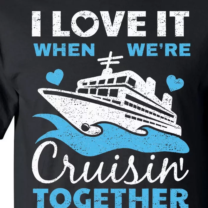 Cool Cruise Art Cruise Ship Couple Family Vacation Tall T-Shirt