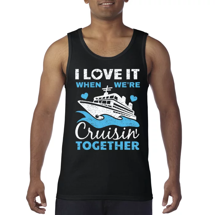 Cool Cruise Art Cruise Ship Couple Family Vacation Tank Top