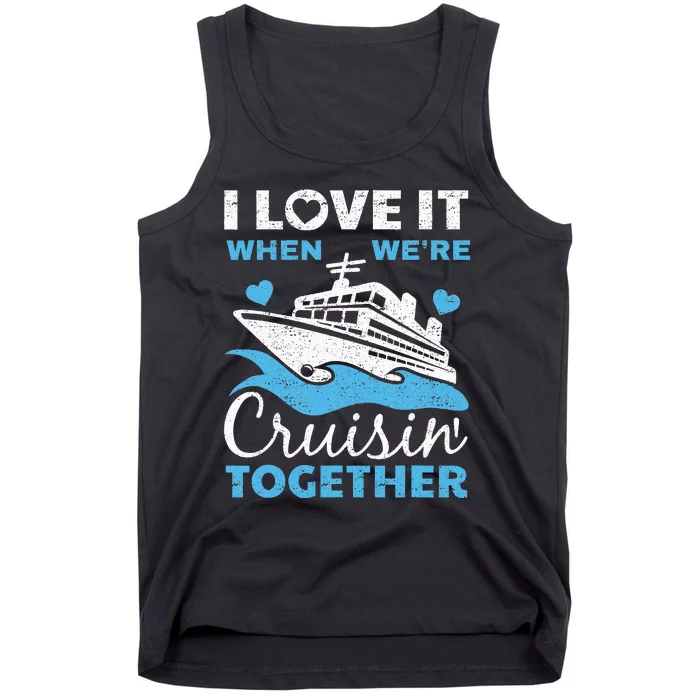 Cool Cruise Art Cruise Ship Couple Family Vacation Tank Top