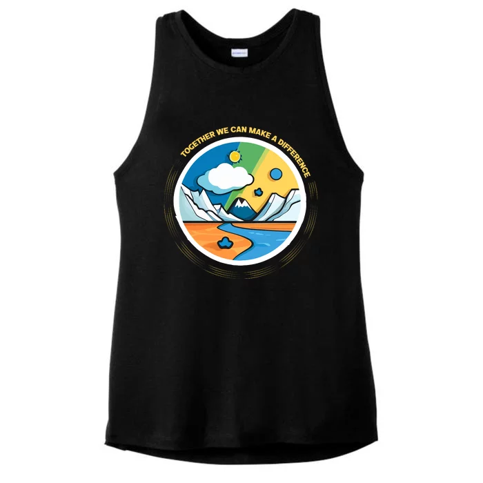 Climate Change Awareness Ladies Tri-Blend Wicking Tank