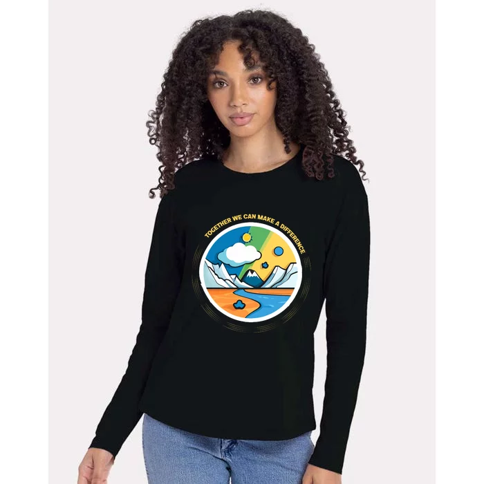 Climate Change Awareness Womens Cotton Relaxed Long Sleeve T-Shirt