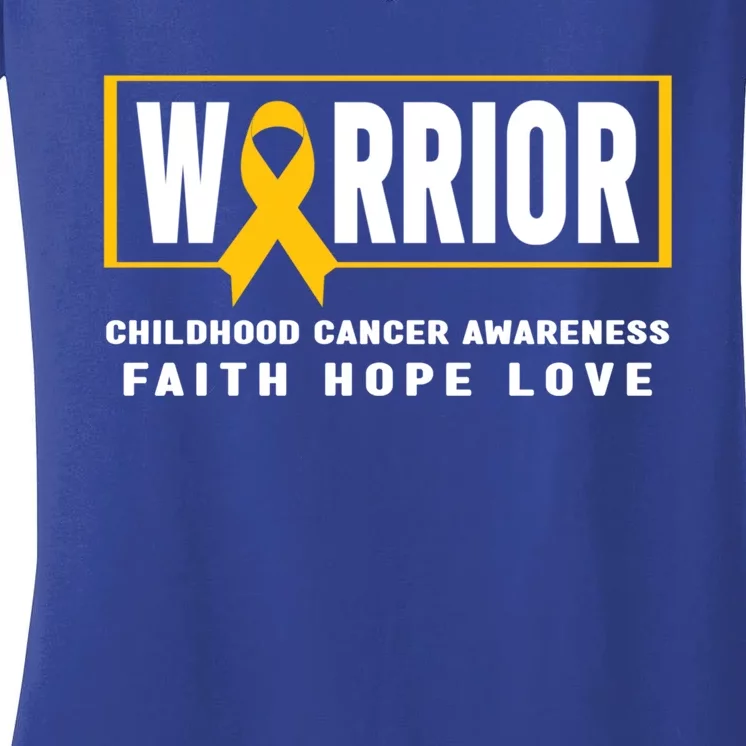 Childhood Cancer Awareness Meaningful Gift Great Gift Hood Cancer Warrior Gift Women's V-Neck T-Shirt