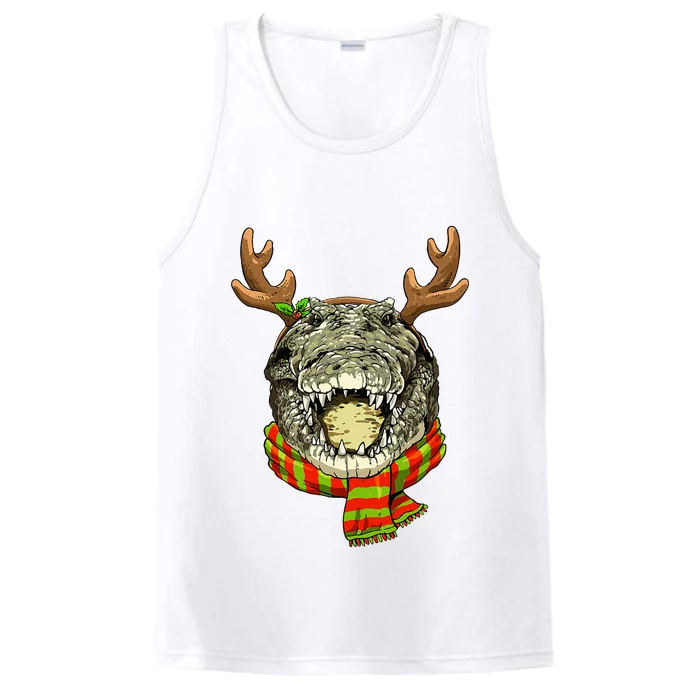 Christmas Crocodile Alligator Santa Clause Reindeer Xmas Performance Tank