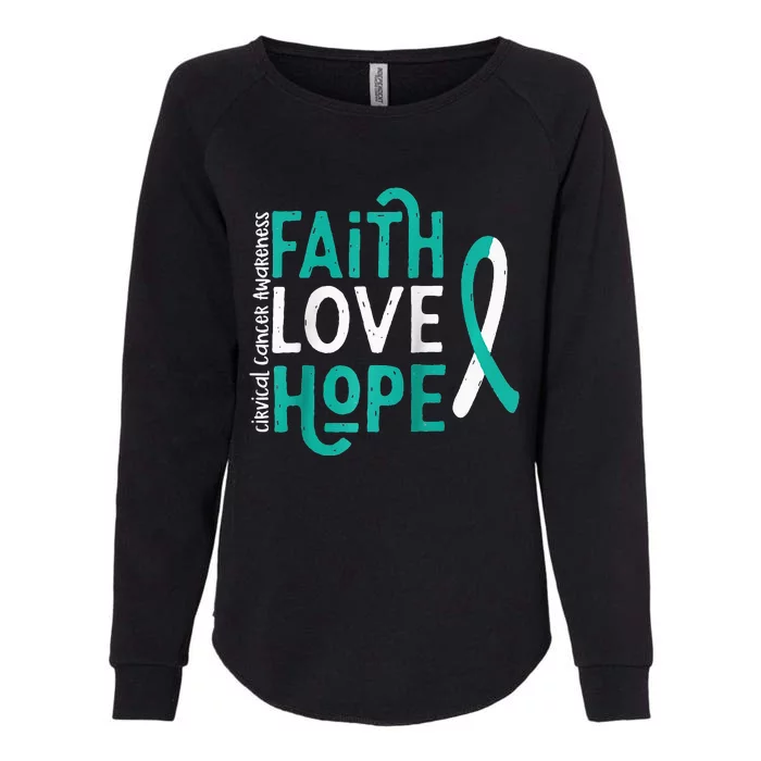 Cervical CANCER awareness gifts Raglan Baseball Womens California Wash Sweatshirt