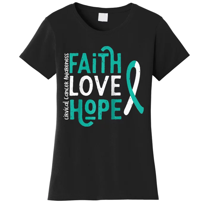 Cervical CANCER awareness gifts Raglan Baseball Women's T-Shirt