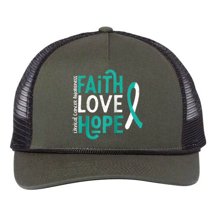 Cervical CANCER awareness gifts Raglan Baseball Retro Rope Trucker Hat Cap