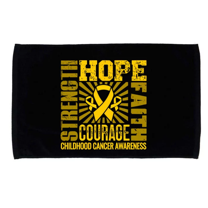 Childhood Cancer Awareness Hope Faith Strength Microfiber Hand Towel