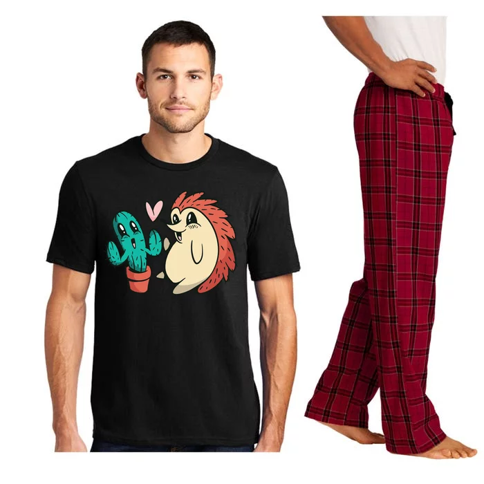 Cute Cactus And Hedgehog Pajama Set