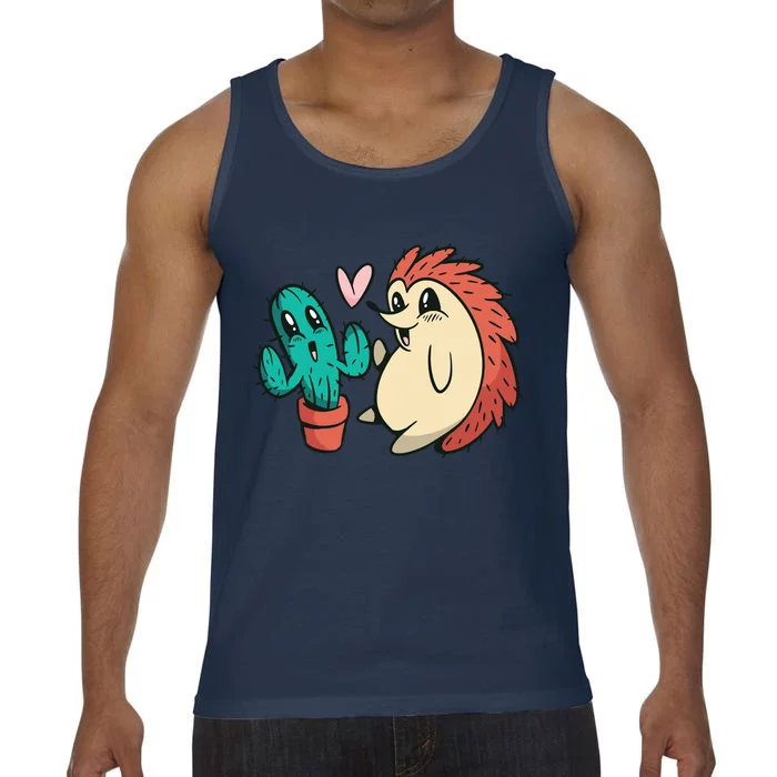 Cute Cactus And Hedgehog Comfort Colors® Tank Top