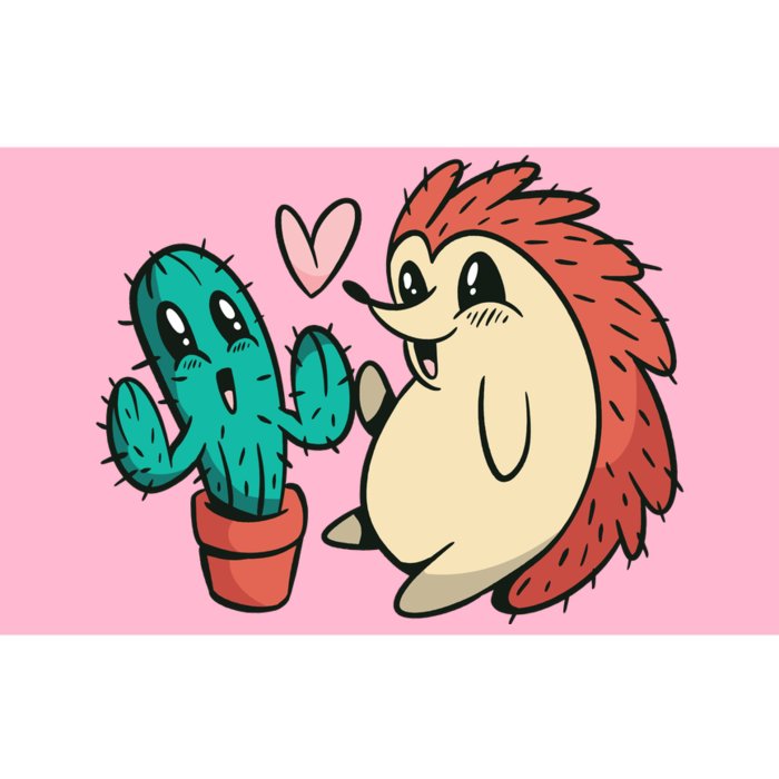 Cute Cactus And Hedgehog Bumper Sticker