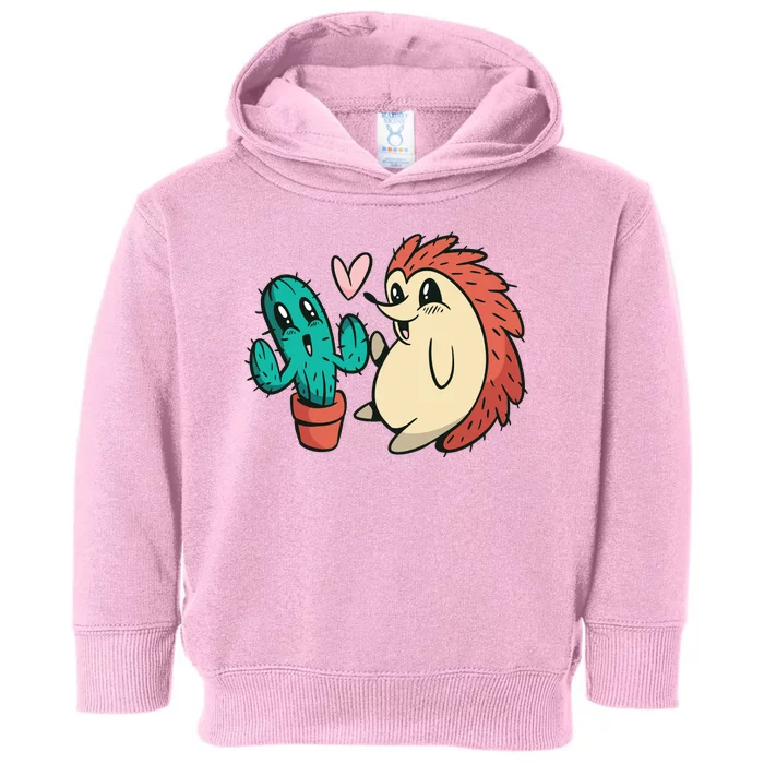 Cute Cactus And Hedgehog Toddler Hoodie