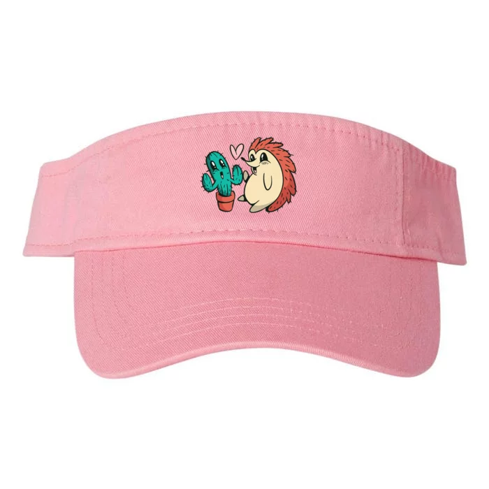 Cute Cactus And Hedgehog Valucap Bio-Washed Visor