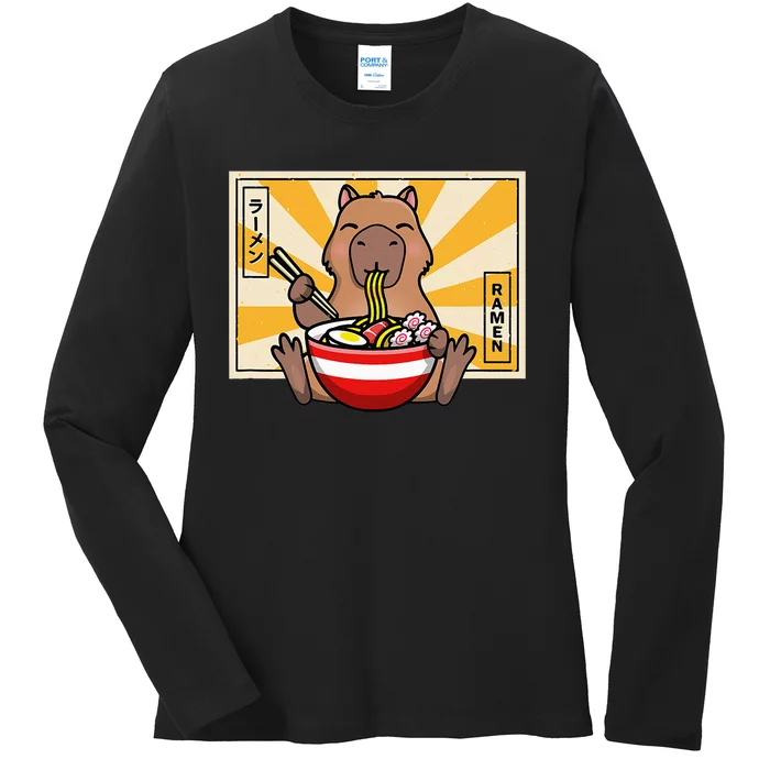 Capybara Ladies Long Sleeve Shirt