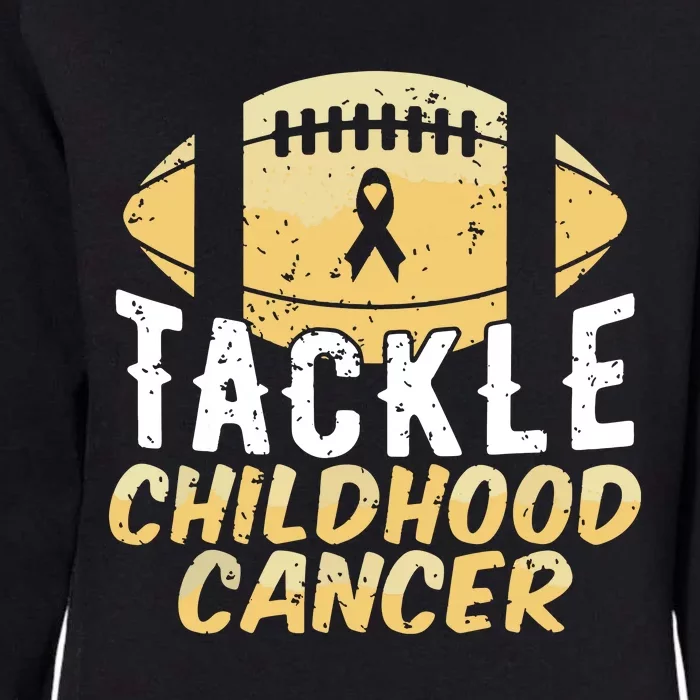 Childhood Cancer Awareness Tackle Childhood Cancer Football Womens California Wash Sweatshirt