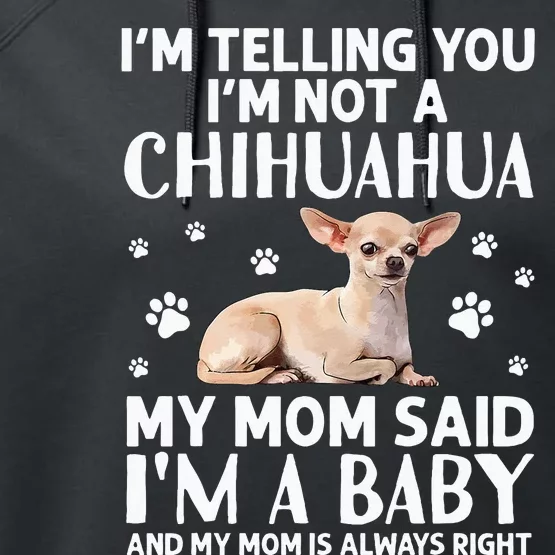 Cute Chihuahua Art For Women Mom Dog Breed Chihuahua Lovers Performance Fleece Hoodie