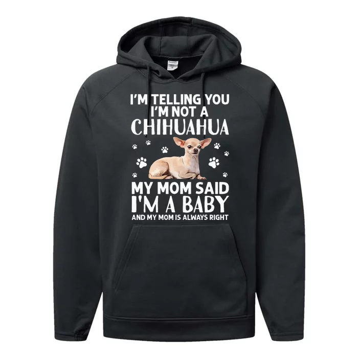 Cute Chihuahua Art For Women Mom Dog Breed Chihuahua Lovers Performance Fleece Hoodie