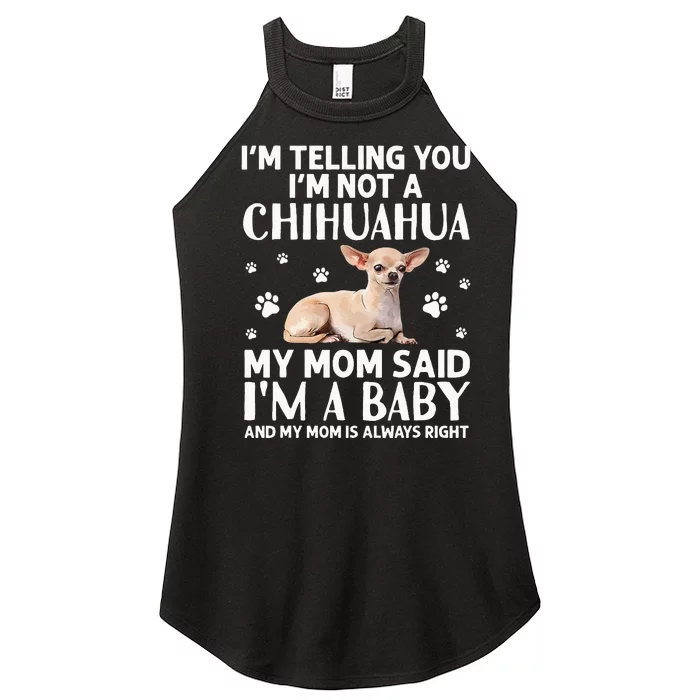 Cute Chihuahua Art For Women Mom Dog Breed Chihuahua Lovers Women’s Perfect Tri Rocker Tank