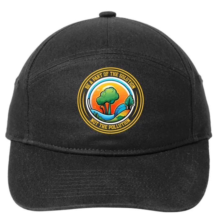 Climate Change Awareness Emblem 7-Panel Snapback Hat