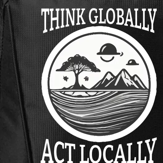 Climate Change Awareness Graphic City Backpack