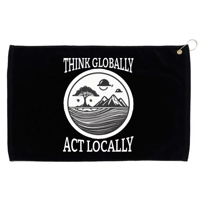 Climate Change Awareness Graphic Grommeted Golf Towel