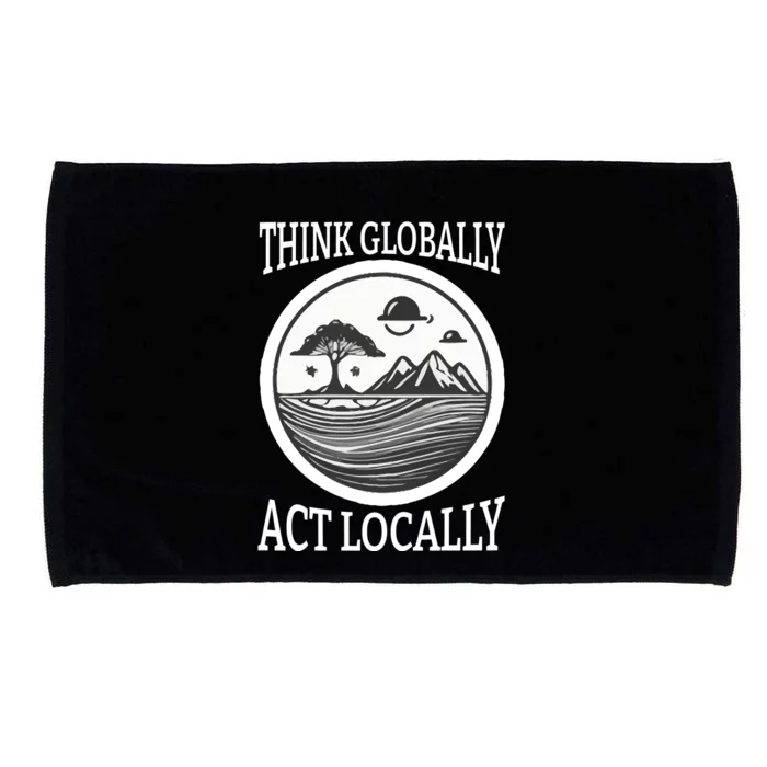 Climate Change Awareness Graphic Microfiber Hand Towel