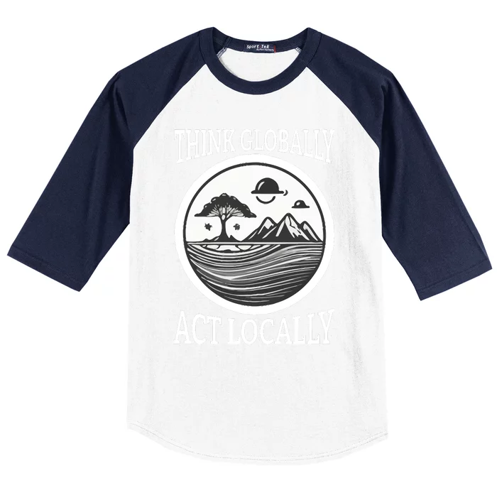 Climate Change Awareness Graphic Baseball Sleeve Shirt