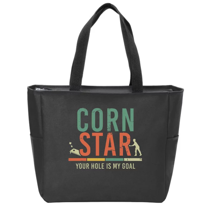 Cool Cornhole Art Corn Hole Bag Toss Tournament Zip Tote Bag