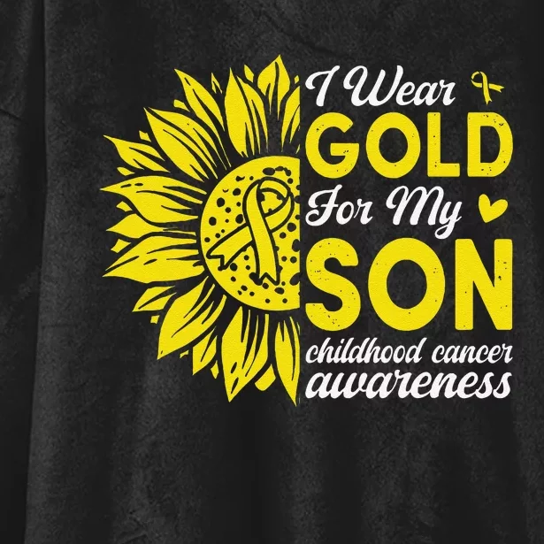 Childhood Cancer Awareness Warrior Gift Hooded Wearable Blanket