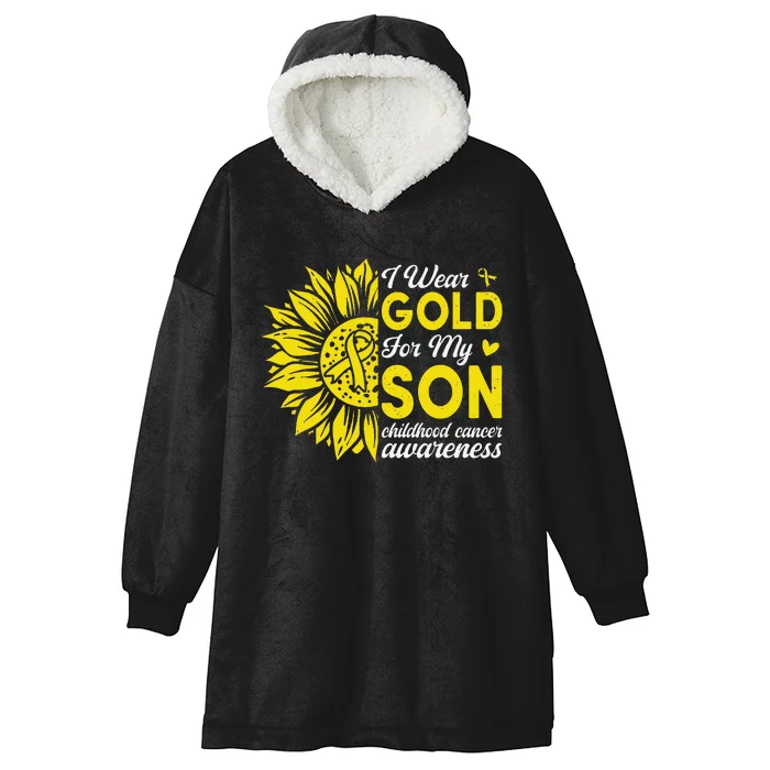 Childhood Cancer Awareness Warrior Gift Hooded Wearable Blanket