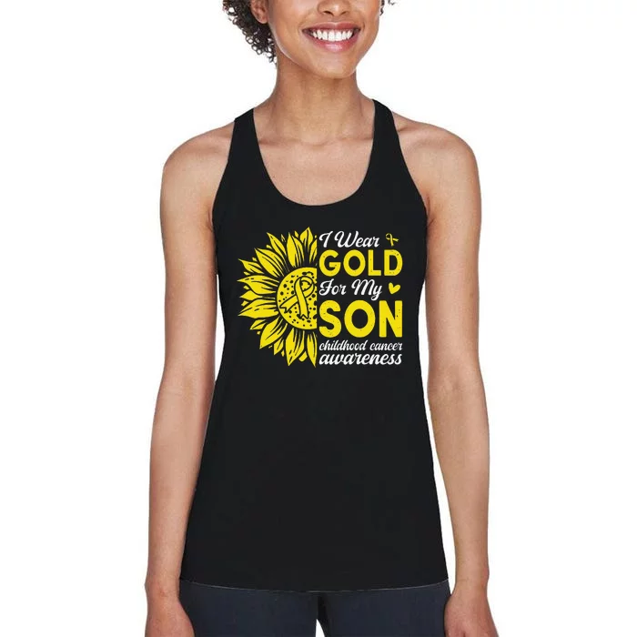 Childhood Cancer Awareness Warrior Gift Women's Racerback Tank