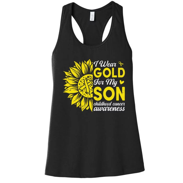 Childhood Cancer Awareness Warrior Gift Women's Racerback Tank