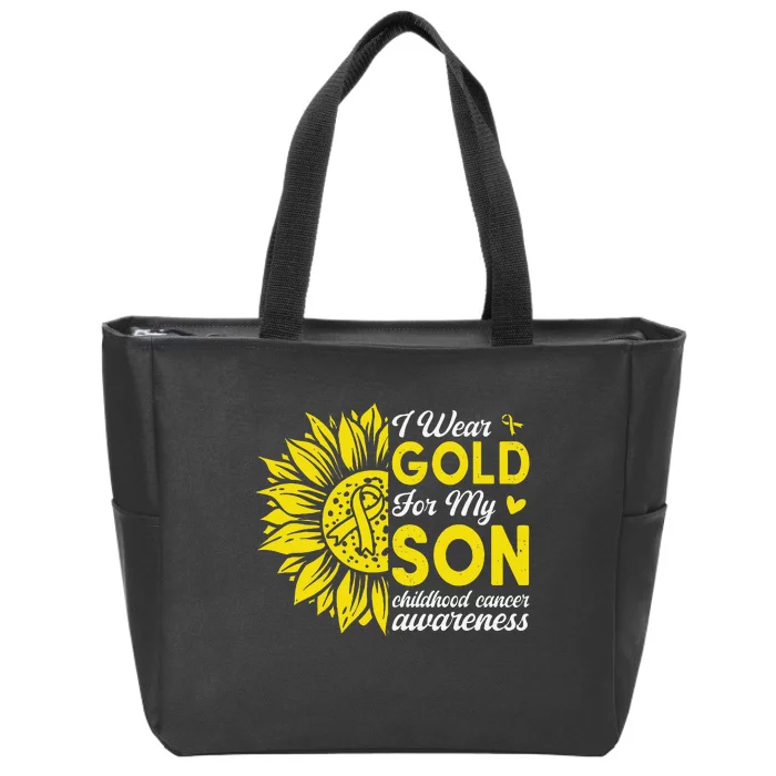 Childhood Cancer Awareness Warrior Gift Zip Tote Bag