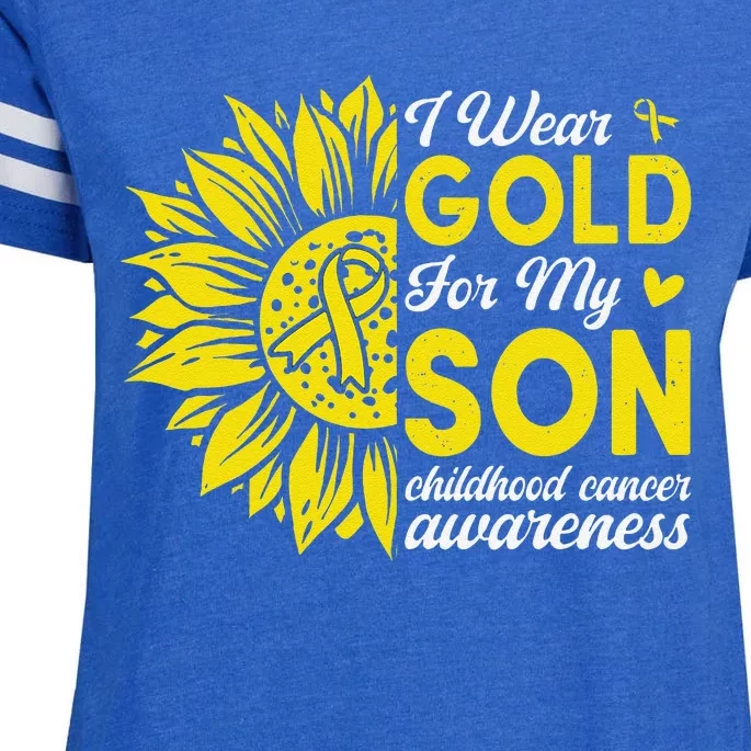 Childhood Cancer Awareness Warrior Gift Enza Ladies Jersey Football T-Shirt