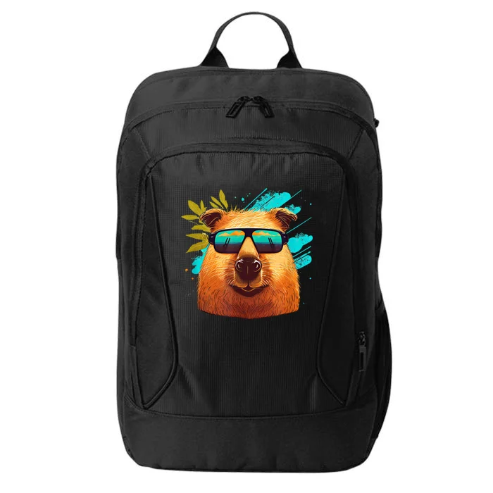 Capybara Cute And Funny Capybara Cool Sunglasses City Backpack