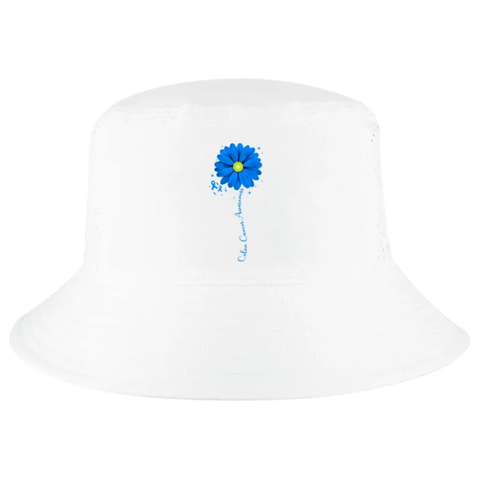 Colon Cancer Awareness Sunflower Ribbon Cool Comfort Performance Bucket Hat