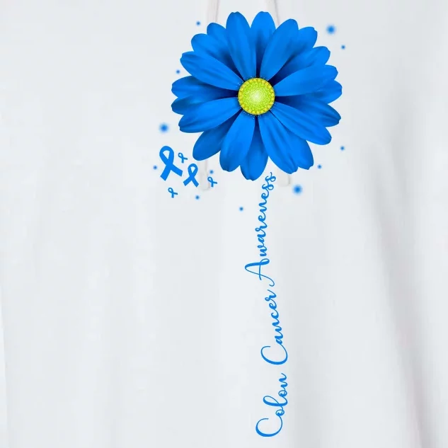 Colon Cancer Awareness Sunflower Ribbon Garment-Dyed Fleece Hoodie