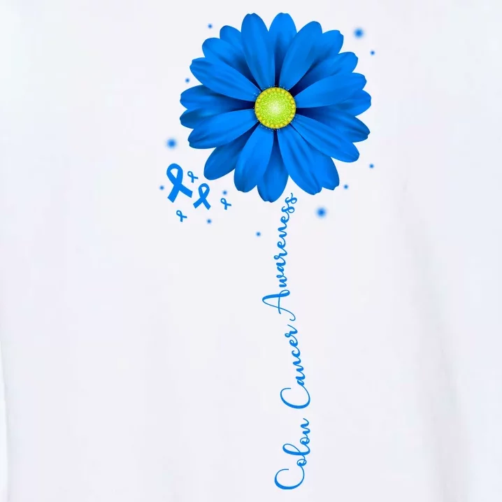 Colon Cancer Awareness Sunflower Ribbon Garment-Dyed Sweatshirt