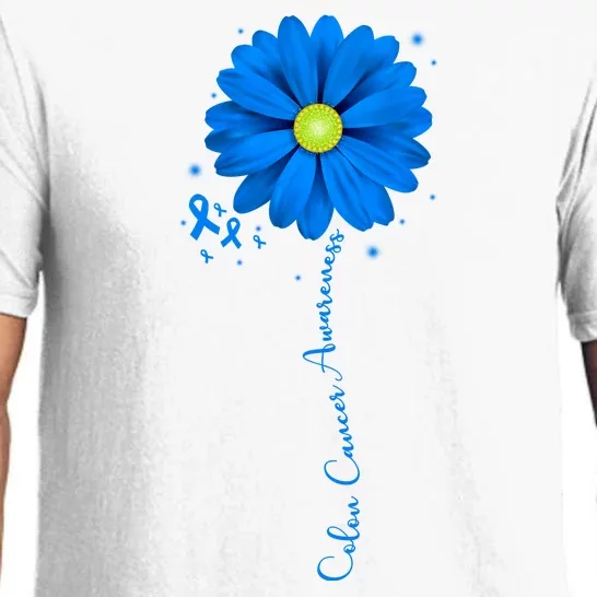 Colon Cancer Awareness Sunflower Ribbon Pajama Set