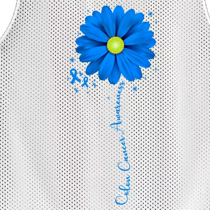 Colon Cancer Awareness Sunflower Ribbon Mesh Reversible Basketball Jersey Tank