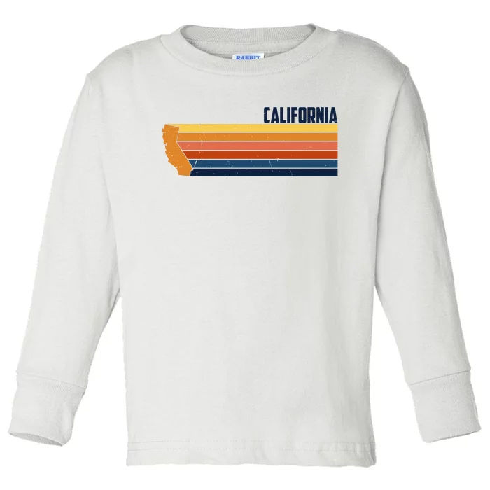 Retro Vintage Cali Toddler Long Sleeve Shirt