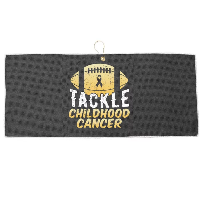 Childhood Cancer Awareness Tackle Childhood Cancer Football Large Microfiber Waffle Golf Towel